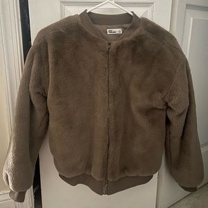 Faux fur kids jacket